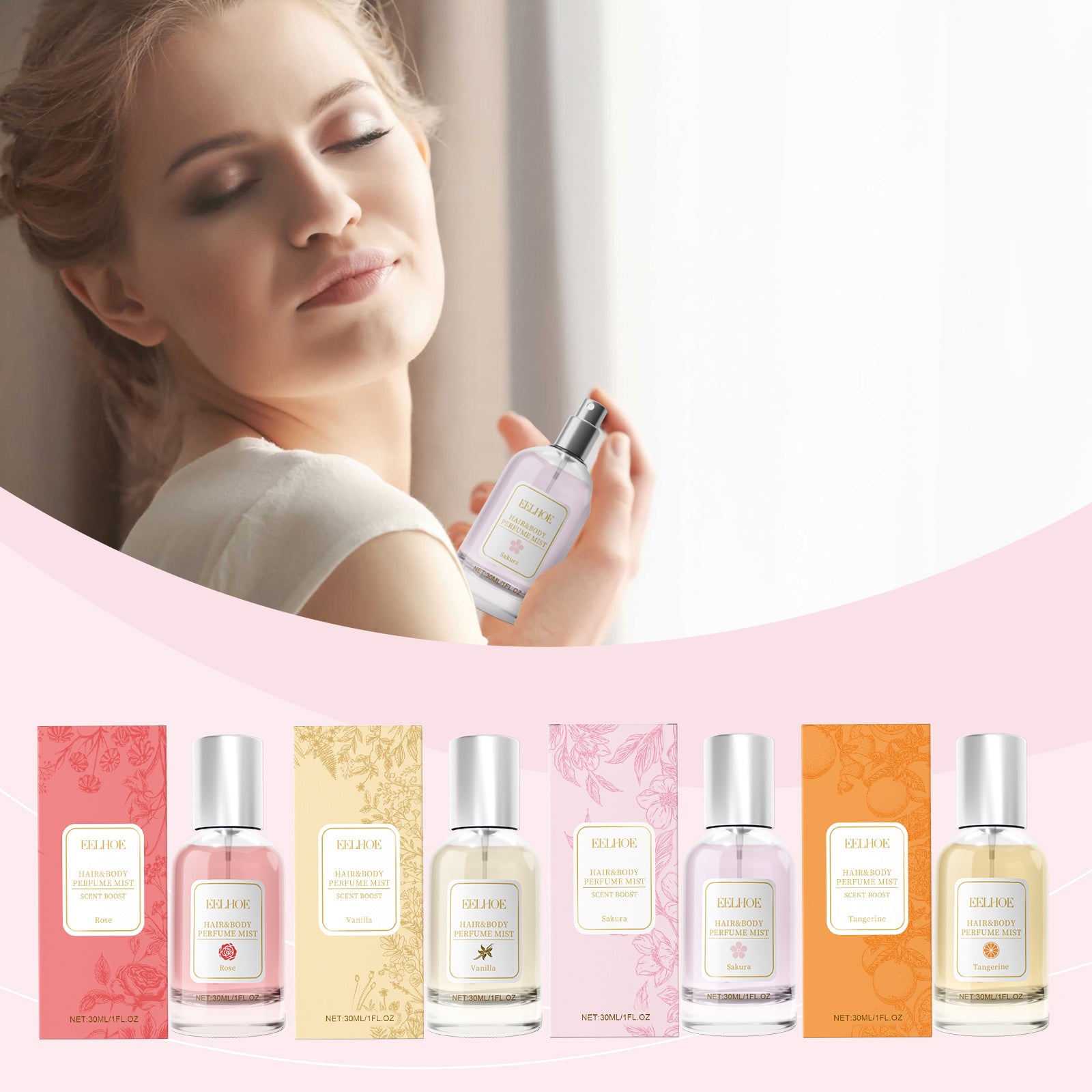 EELHOE Body Hair Perfume Spray Body Skin Hair Long-Lasting Fragrance Spray EELHOE Body Hair Perfume Spray Body Skin Hair Long-Lasting Fragrance Spray